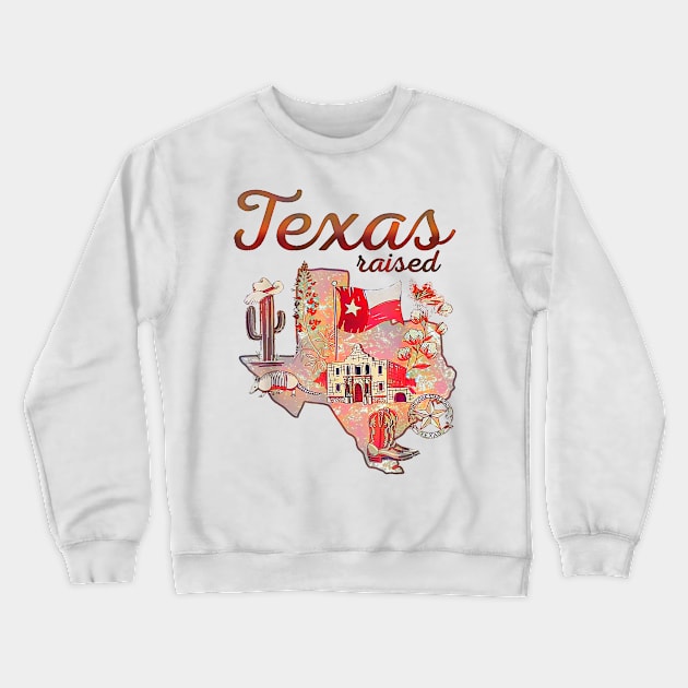 Texas Raised Crewneck Sweatshirt by masterpiecesai